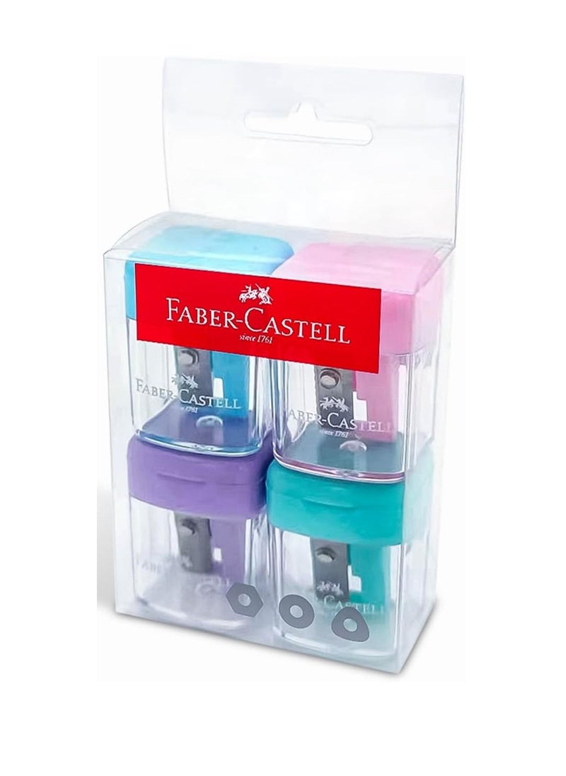 FABER-CASTELL 4-Piece Mini Pastel Sharpeners Multicolour  - Image 1