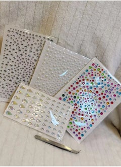 SYNSYB Shimmering Face & Hair Gems Set - Hypoallergenic Adhesive Jewels for Festival Makeup and Body Art  - Image 2