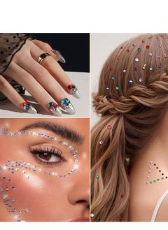 SYNSYB Shimmering Face & Hair Gems Set - Hypoallergenic Adhesive Jewels for Festival Makeup and Body Art  - Image 5
