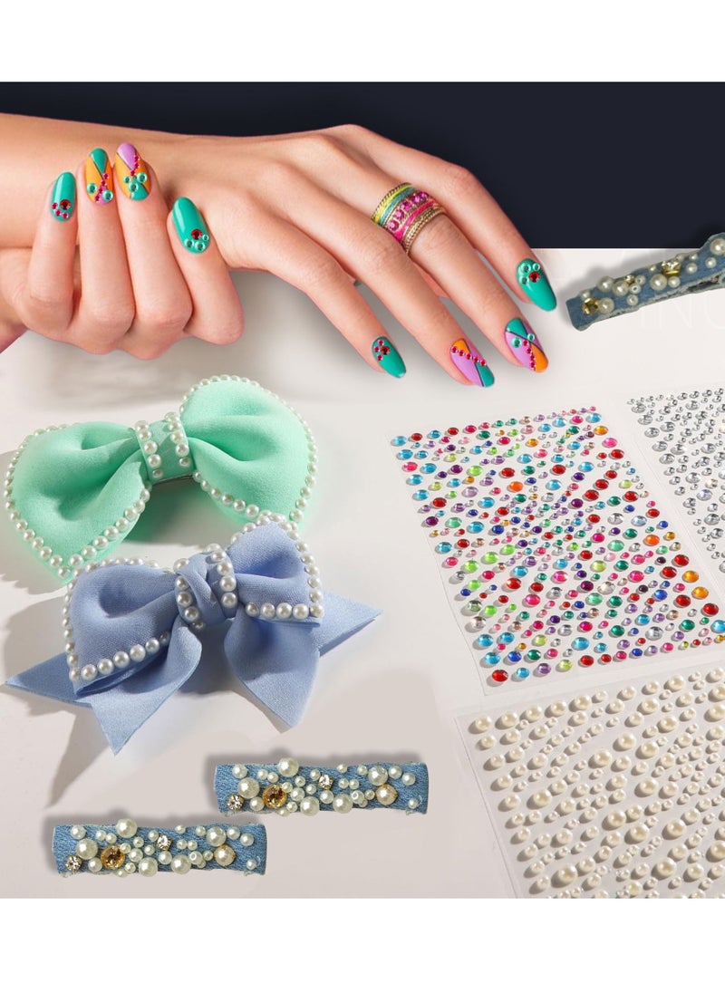 SYNSYB Shimmering Face & Hair Gems Set - Hypoallergenic Adhesive Jewels for Festival Makeup and Body Art  - Image 3