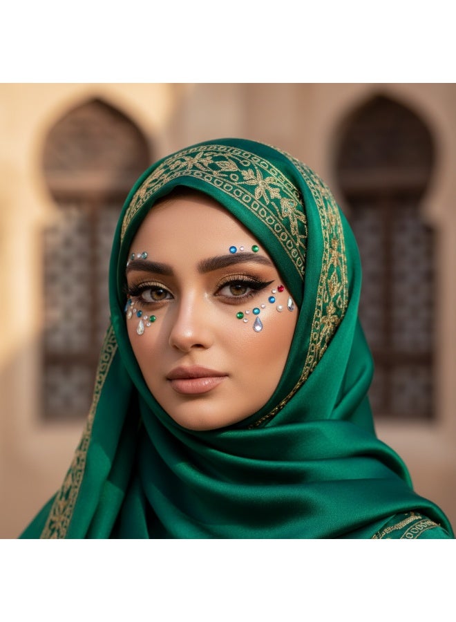 SYNSYB Shimmering Face & Hair Gems Set - Hypoallergenic Adhesive Jewels for Festival Makeup and Body Art - Image 3