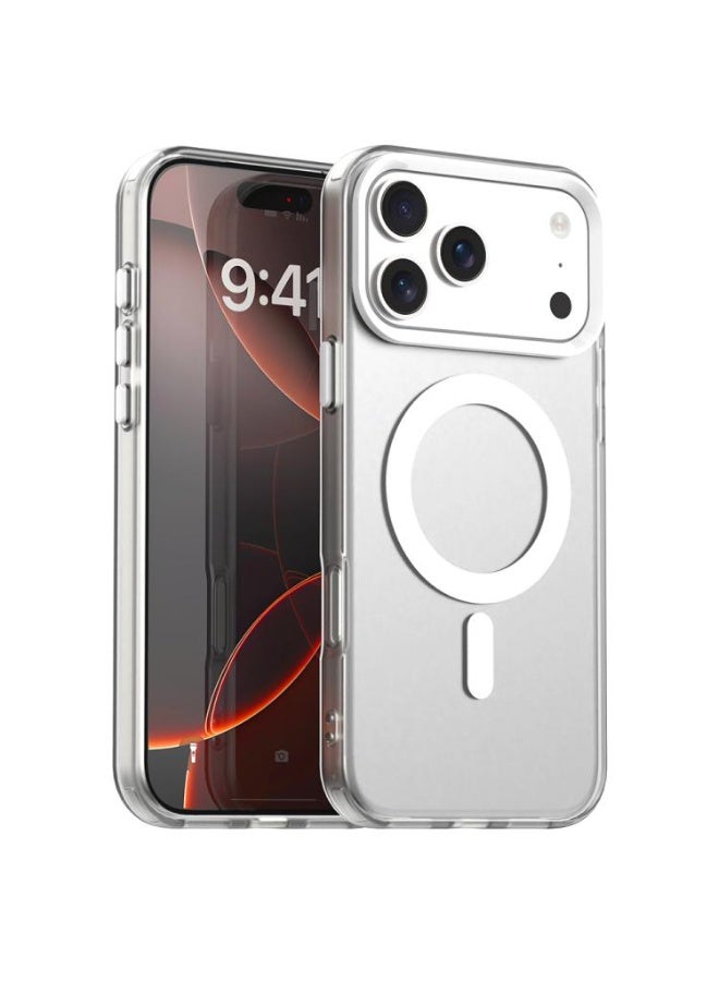 Magnetic Cover for iPhone New 17 Pro Max Compatible with MagSafe, Shockproof Mobile Phone Bumper Case, Anti-Scratch Back (Transparent) - Image 3