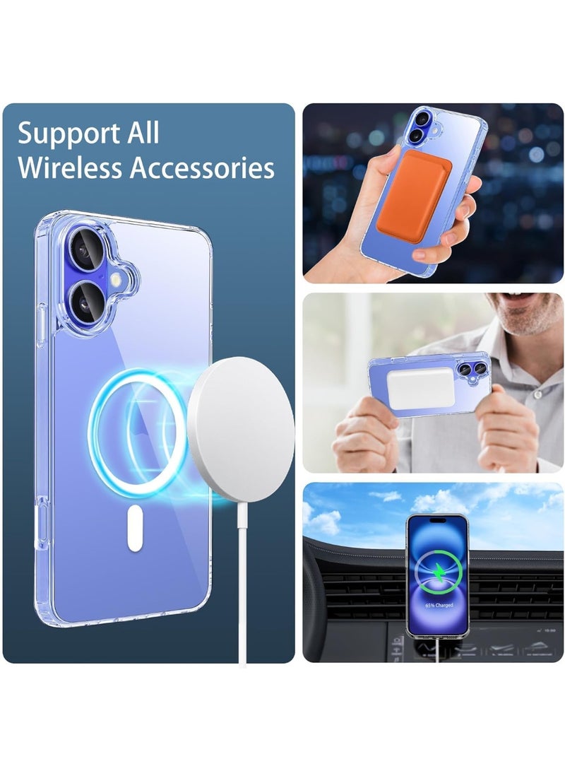 Magnetic Cover for iPhone New 17 Pro Max Compatible with MagSafe, Shockproof Mobile Phone Bumper Case, Anti-Scratch Back (Transparent) - Image 4