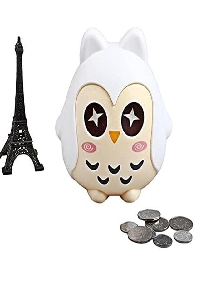 FASHRAMP Plastic Cute Animal Themed Piggy Bank Cartoon Creative Anti-Fall Large Capacity Piggy Bank Male and Female Baby Birthday Gift (Owl) - Image 4