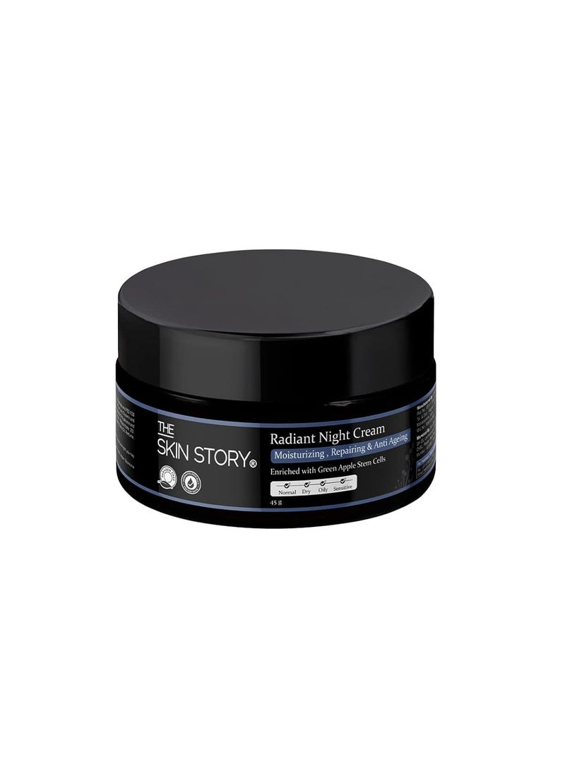 Skin Story Clean Beauty The Skin Story Anti Ageing Radiant Night Cream for Glowing Radiant Skin Fights Fine Lines Wrinkles  - Image 1