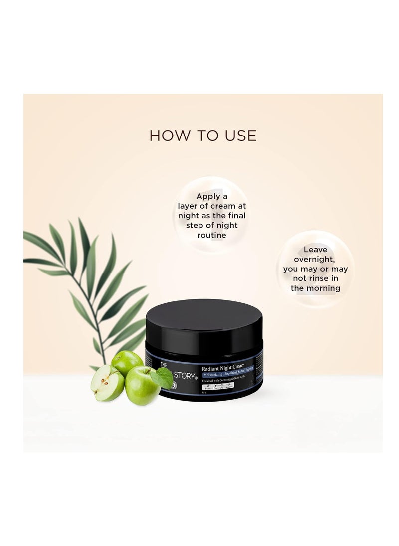 Skin Story Clean Beauty The Skin Story Anti Ageing Radiant Night Cream for Glowing Radiant Skin Fights Fine Lines Wrinkles  - Image 3
