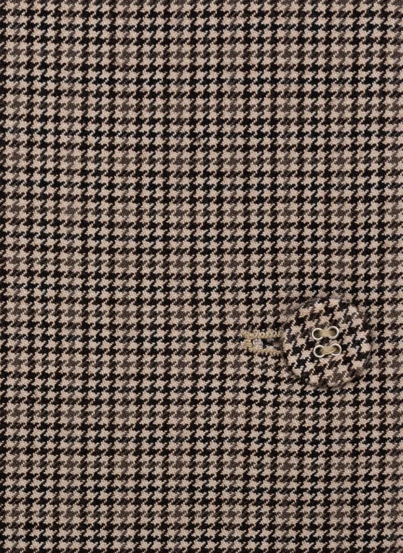Lichi  Single-breasted checked jacket with contrasting inserts on the lapels for Women | Best Price UAE