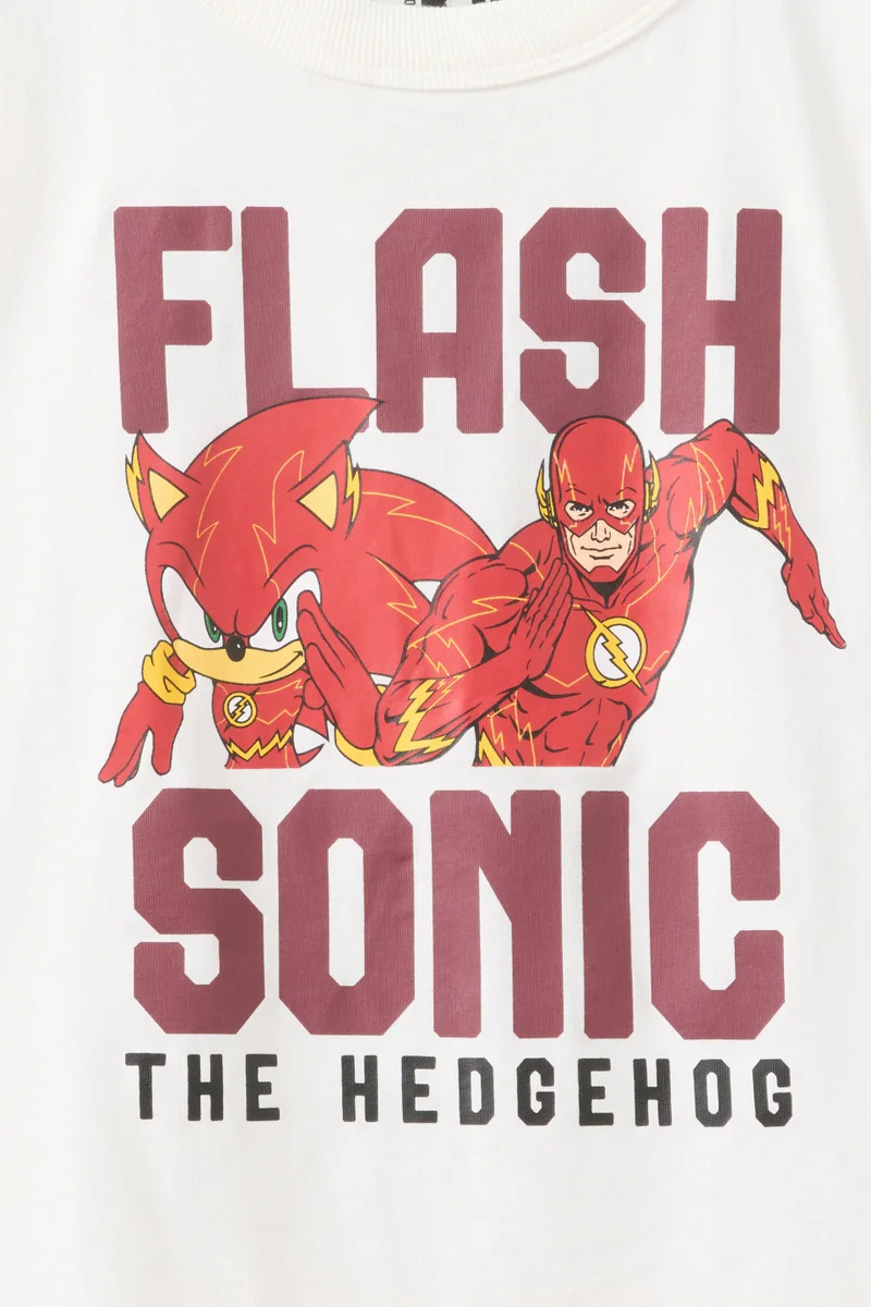 Cotton On Sonic x DC Comics Drop Shoulder Short Sleeve Tee