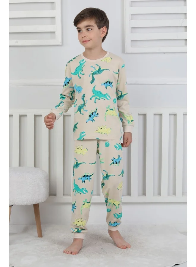zuzunga Stegosaurus patterned boys' pajama set.