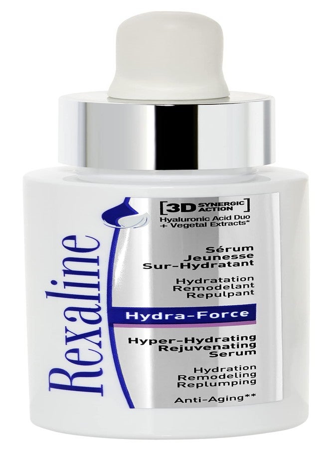 Rexaline - Hydra-Force - Hyper-Hydrating Rejuvenating Serum - Anti wrinkle and anti aging care - Plumping face serum - Hyaluronic acid duo - All skin types - Cruelty Free - Primer - 30ml - Image 1