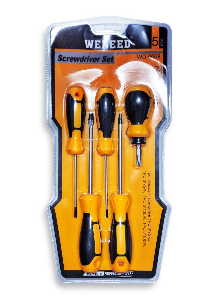 Generic - repair screwdriver set , 5 pcs professional screwdriver set, multi-function magnetic repair tool set, light and easy to use anywhere - Image 1
