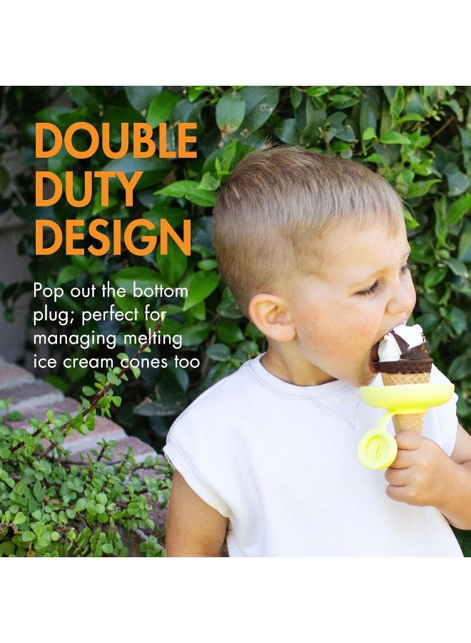 Boon Drizzle Ice Pop Holders for Kids - Includes 2 On-The-Go Travel Cases - Catches Drips Before They Drop - Frozen Pop and Ice Cream Holder for Summer Days and Birthday Ice Pop Party - 4 Count - Image 4