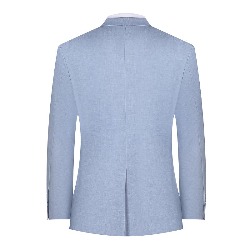 P&L Men's Modern Fit Two-Button Blazer Lightweight Sport Coat Casual Stretch Suit Jacket for Business & Daily Wear Zen Blue - Image 3