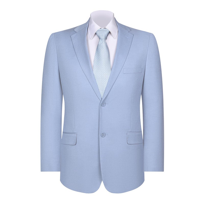 P&L Men's Modern Fit Two-Button Blazer Lightweight Sport Coat Casual Stretch Suit Jacket for Business & Daily Wear Zen Blue - Image 1