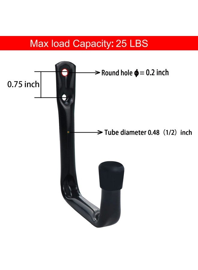 Dreecy 10 Pack Garage Storage J Utility Hooks, Heavy Duty J Utility Hooks Hangers For Garage Wall Hanging Garden Tools, Ladder, Bike, Hose, Black  - Image 2
