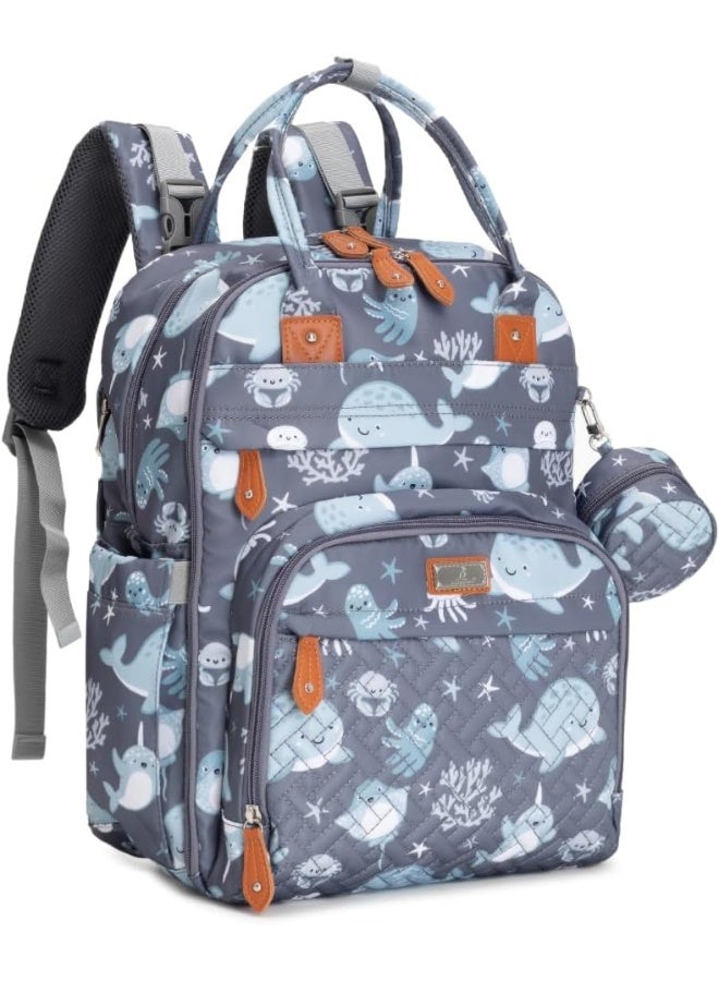 BabbleRoo Baby Diaper Bag, Large Capacity Waterproof Diaper Backpack - Image 1