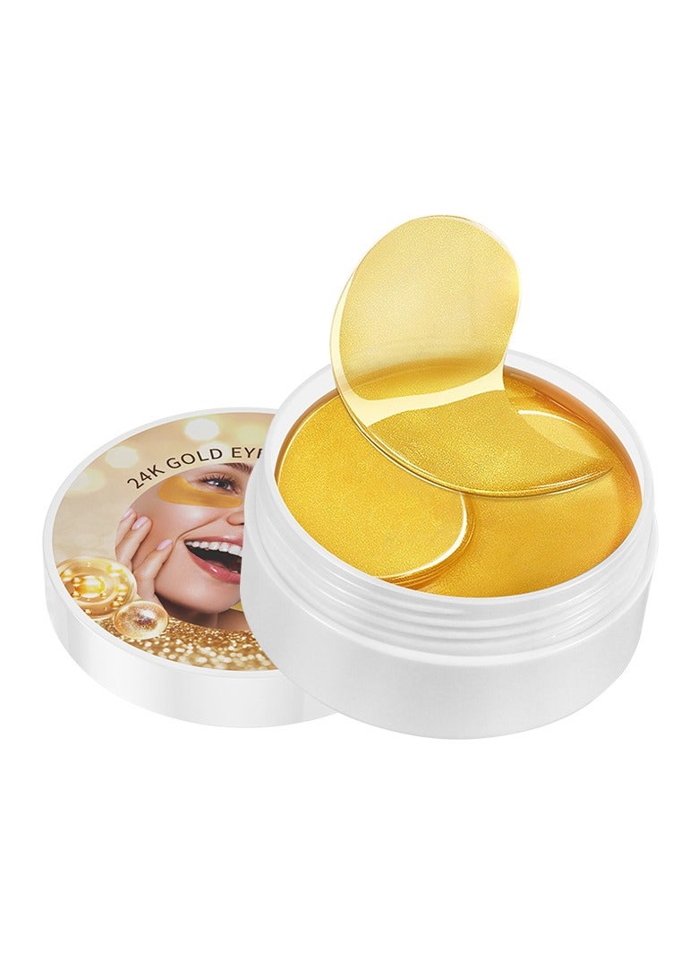 MOIKA 60Pcs 24K Gold Under Eye Treatment Masks(30 Pair),Natural Gel Collagen Under Eye Patches for Eye Bags & Anti-Aging Treatment,Reduces Dark Circles,Puffiness,Wrinkles,Hydrogel Eye Patch  - Image 3