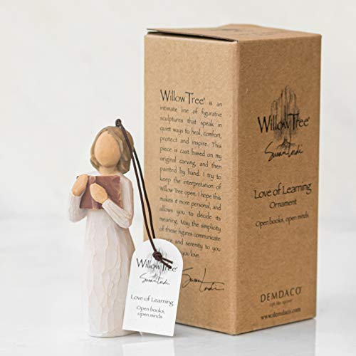 Willow Tree Love of Learning Ornament, Sculpted Hand-Painted Figure - Image 3