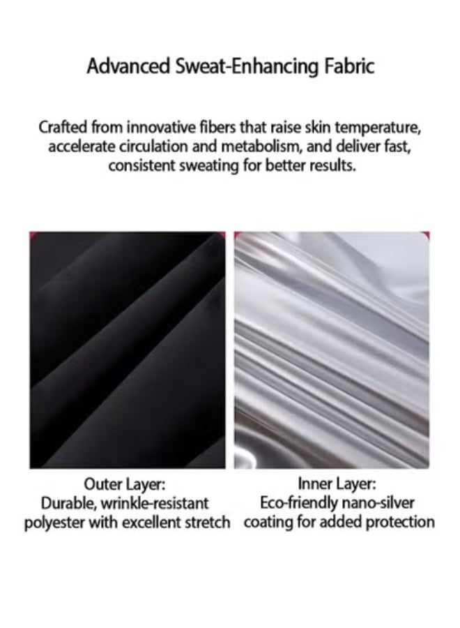 FUREUL Women's Long Sleeve Full Body Sauna Shapewear Outer High Elastic Wrinkle Resistant Polyester Inner Eco Friendly Nano Silver Heat Reflective Coating Abdominal Slimming Body Contouring Sweat Boosting Fat Burning Indoor Outdoor Activities Suitable For Jogging Climbing Fitness Exercise Shapewear - Image 5