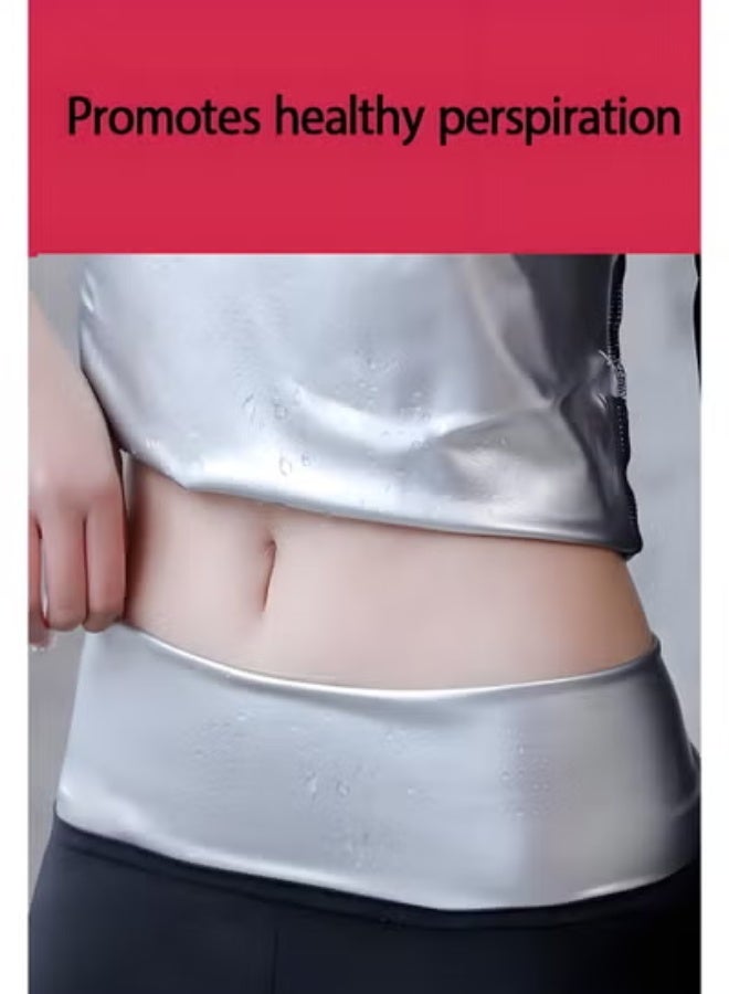 FUREUL Women's Long Sleeve Full Body Sauna Shapewear Outer High Elastic Wrinkle Resistant Polyester Inner Eco Friendly Nano Silver Heat Reflective Coating Abdominal Slimming Body Contouring Sweat Boosting Fat Burning Indoor Outdoor Activities Suitable For Jogging Climbing Fitness Exercise Shapewear - Image 2