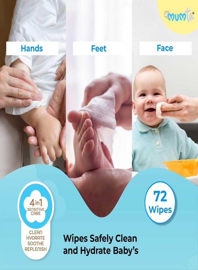 MUMta Milk baby wipes | With 99% Pure Water, Milk and Probiotics- 72 wipes| Plant Based Fabric for Sensitive Skin| Prevents irritation & rashes. (Pack of 1) - Image 5