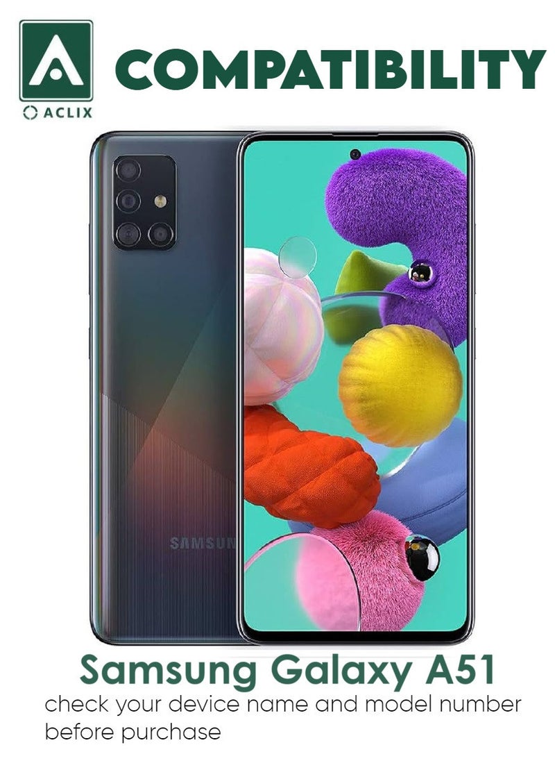 ACLIX 2 Pieces Antistatic ESD Dustproof Premium Quality High Definition Tempered Glass Screen Protector Designed For Samsung Galaxy A51 - Image 3