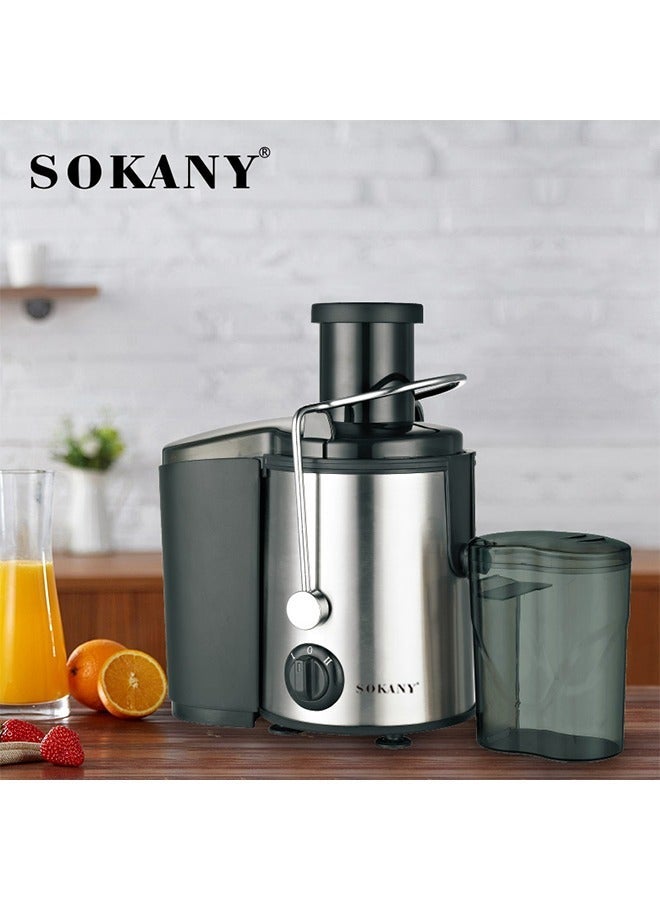 سوكاني عصارة، خلاط عصارة، محرك عالي الطاقة، عصارة عالية الإنتاجية، تحكم بسرعتين، SK-4000، فضي - Image 2