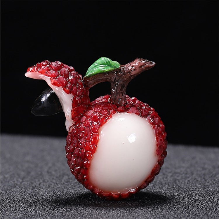 Tea Pet Figurines That Change Color, Lychee Fruit, Bayberry, Golden Toad Tea Toys, Creative Tea Table Decorations, Tea Set For Brewing Tea Around The Stove - Image 1
