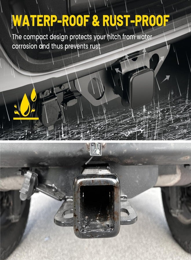 Oyviny Universal 2 Inch Trailer Hitch Cover, Receiver Tube Hitch Plug for 2” Receivers Class 3 4 5, Rubber Hitch Tube Cover Plug Cap, 2 Inch Tow Hitch Cover Tube Insert - Image 5