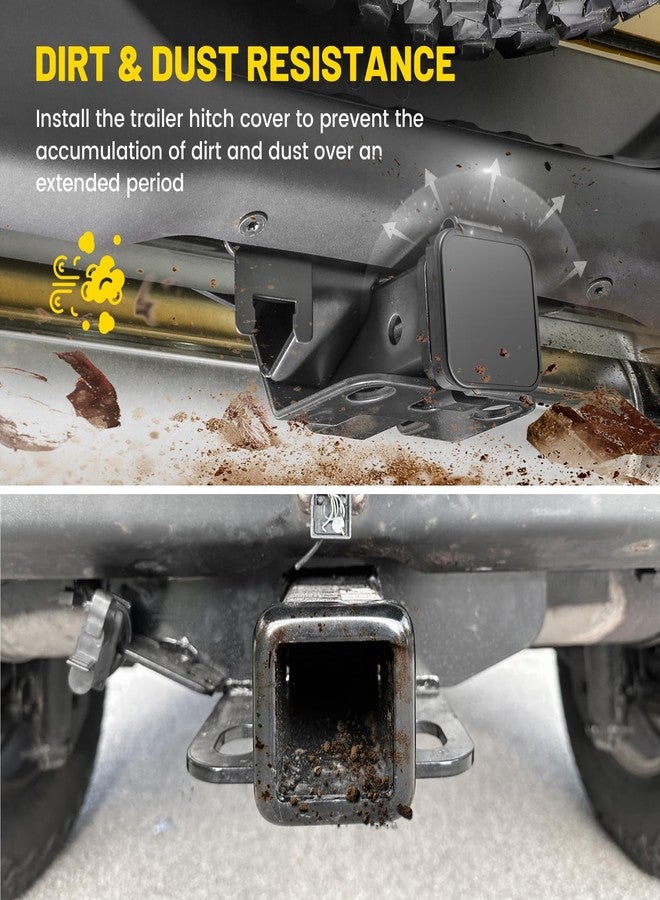 Oyviny Universal 2 Inch Trailer Hitch Cover, Receiver Tube Hitch Plug for 2” Receivers Class 3 4 5, Rubber Hitch Tube Cover Plug Cap, 2 Inch Tow Hitch Cover Tube Insert - Image 4