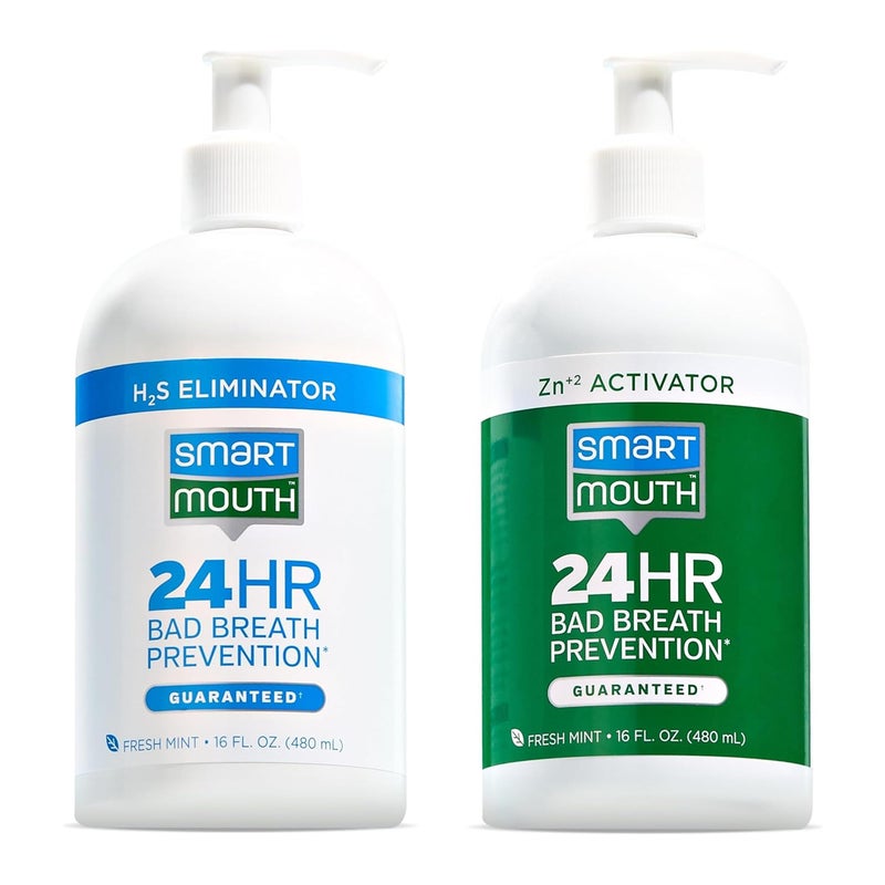 SmartMouth Original 2-Bottle Activated Mouthwash with Pumps, Bad Breath Support, 32 fl oz - Image 1