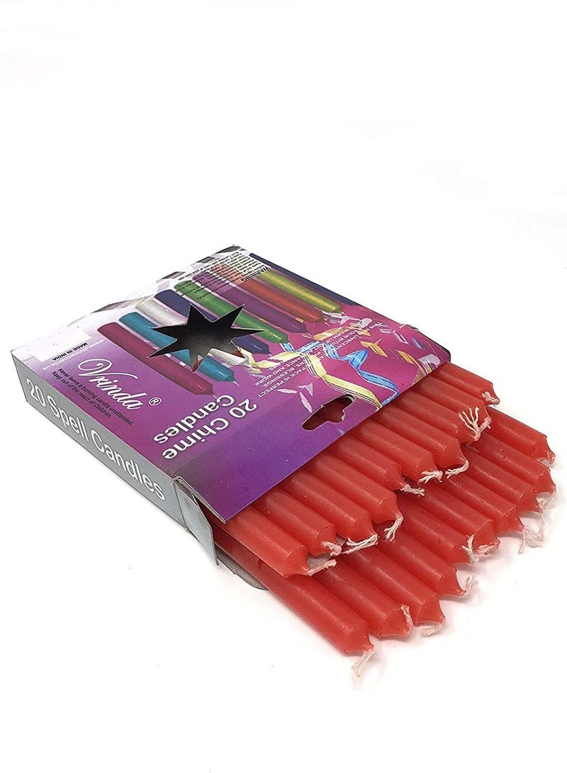 Red Spell Taper Candles 4 Inch Pack of 20