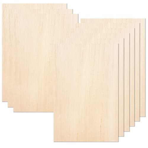 MUXGOA 20 Pcs Wood Sheets,Unfinished Balsa Wood Sheets for Crafts DIY Thin Woodsheet for Wooden DIY Ornaments,Scrabble Tiles,House Aircraft Ship Boat,School Projects(150x100x2mm) - Image 1