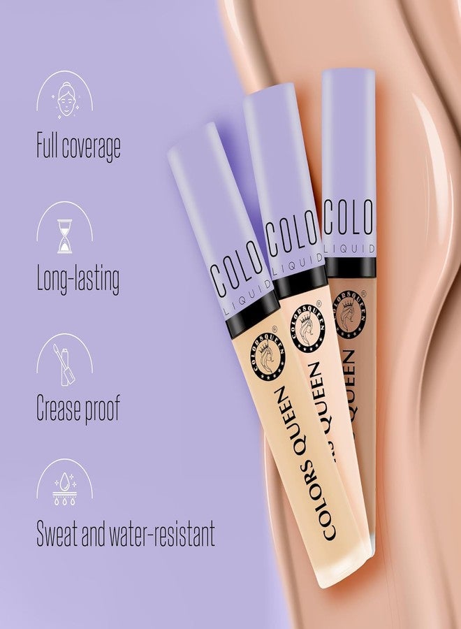 COLOUR QUEEN PREMIUM Conceal & Reveal Liquid Concealer - 05 Creamy Beige, 6g | Lightweight, Long Lasting With Matte Finish | Waterproof Face Makeup With Jojoba Seed Oil SH-7711 - Image 4