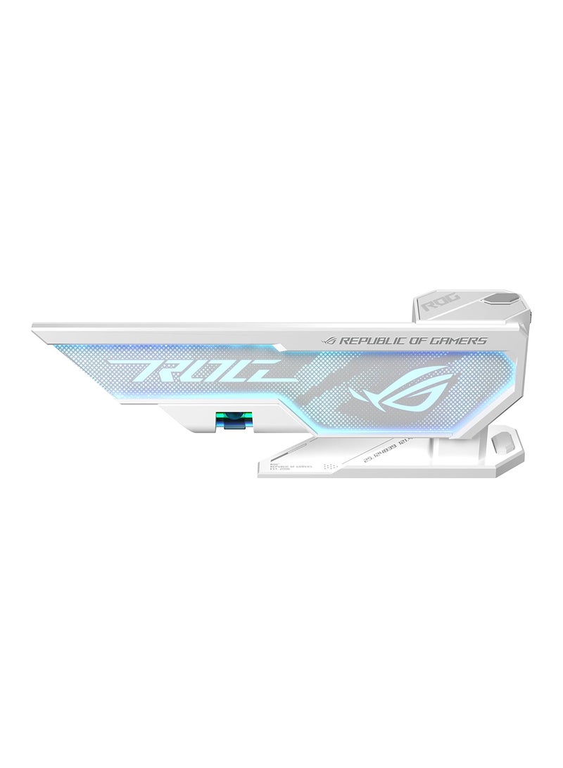 ASUS ROG Herculx Graphics Card Anti-Sag Holder Bracket (Solid Zinc Alloy Construction, Easy Toolless Installation, Included Spirit Level, Adjustable Height, Wide Compatibility, Aura Sync RGB), 90DA0023-B09000 White - Image 3