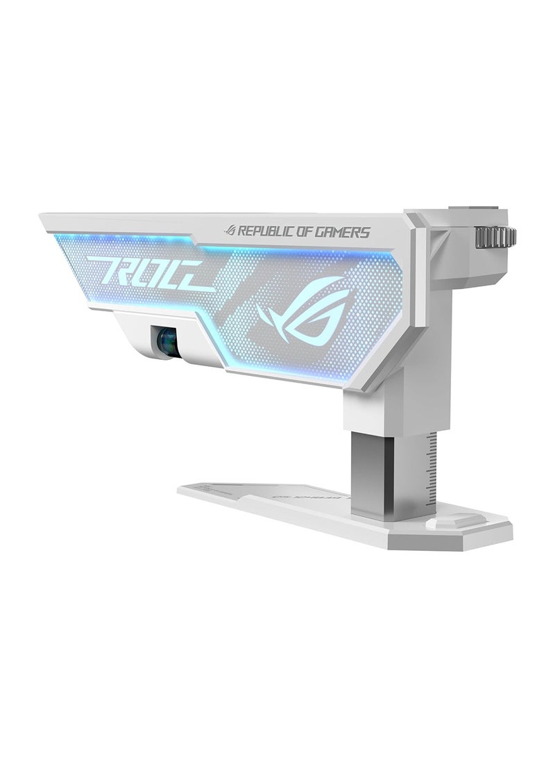 ASUS ROG Herculx Graphics Card Anti-Sag Holder Bracket (Solid Zinc Alloy Construction, Easy Toolless Installation, Included Spirit Level, Adjustable Height, Wide Compatibility, Aura Sync RGB), 90DA0023-B09000 White - Image 2