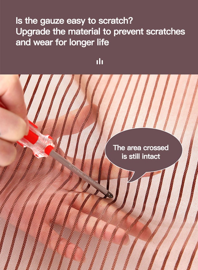 شاربدو ستارة باب، ستارة غرفة نوم غير مثقوبة مقاومة للناموس مقاس 100 × 210 سم، مقاومة للاهتراء وقابلة للغسل لديكور المنزل الحديث - Image 4