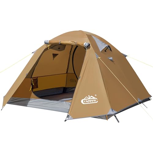 Camppal 2-3 Person Backpacking Tent, Waterproof Windproof 4 Season Tent for Camping, Easy Setup 2 Person Tent for Backpacking, Hiking, Hunting, Motor Cycling & Biking - Image 1