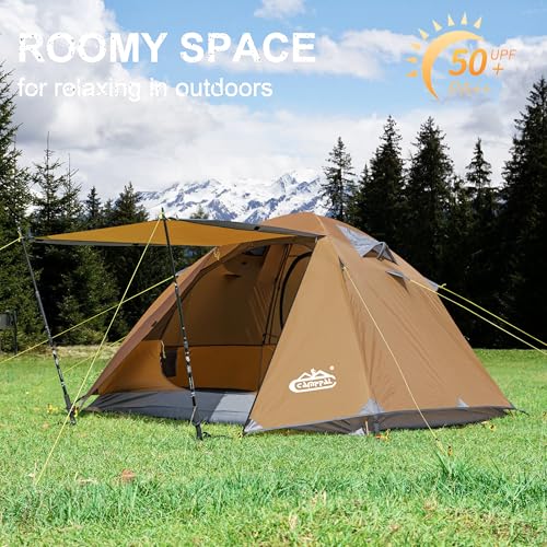 Camppal 2-3 Person Backpacking Tent, Waterproof Windproof 4 Season Tent for Camping, Easy Setup 2 Person Tent for Backpacking, Hiking, Hunting, Motor Cycling & Biking - Image 2