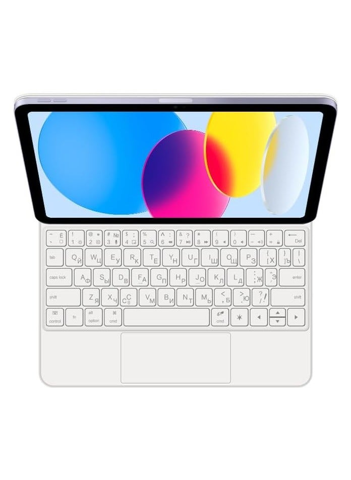 Magic Smart Bluetooth Keyboard Case Compatible with iPad 10th Generation Case 10.9 Inch 2022 with Trackpad RGB Keyboard for iPad 10th Gen 10.9'' - Image 1