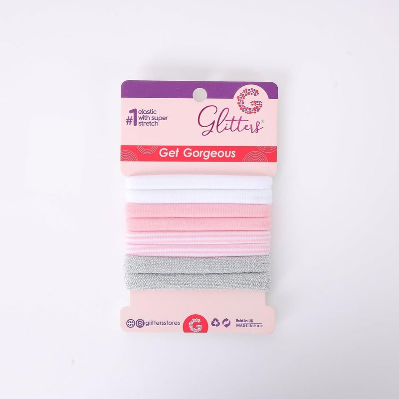 Glitters رباطات شعر مرنة أنيقة وعصرية للأطفال من GLITTERS (مجموعة من 8) - Image 1