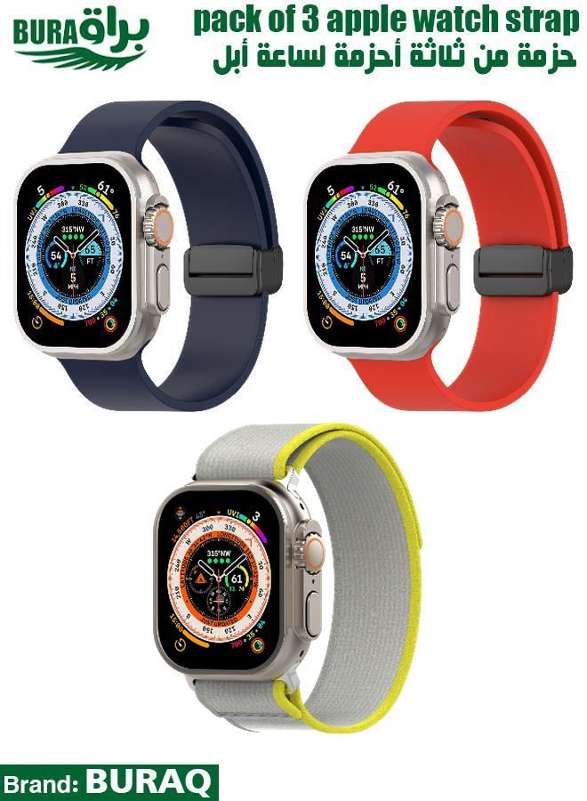 Apple Watch Band Strap For Apple Watch Ultra 2/Ultra 49mm, Series 10 46mm, 9/8/7 45mm, SE2/SE/6/5/4 44mm, 3/2/1 42mm