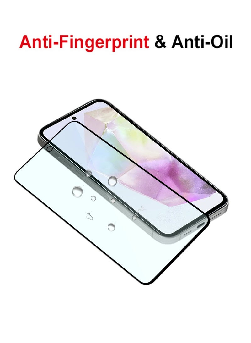 Techie حماية شاشة زجاجية مقساة مضادة للضوء الأزرق لجهاز سامسونج جالاكسي A35 – صلابة 9H، مضادة للانعكاس، خالية من الفقاعات، 0.33 مم، سهلة التركيب - Image 4