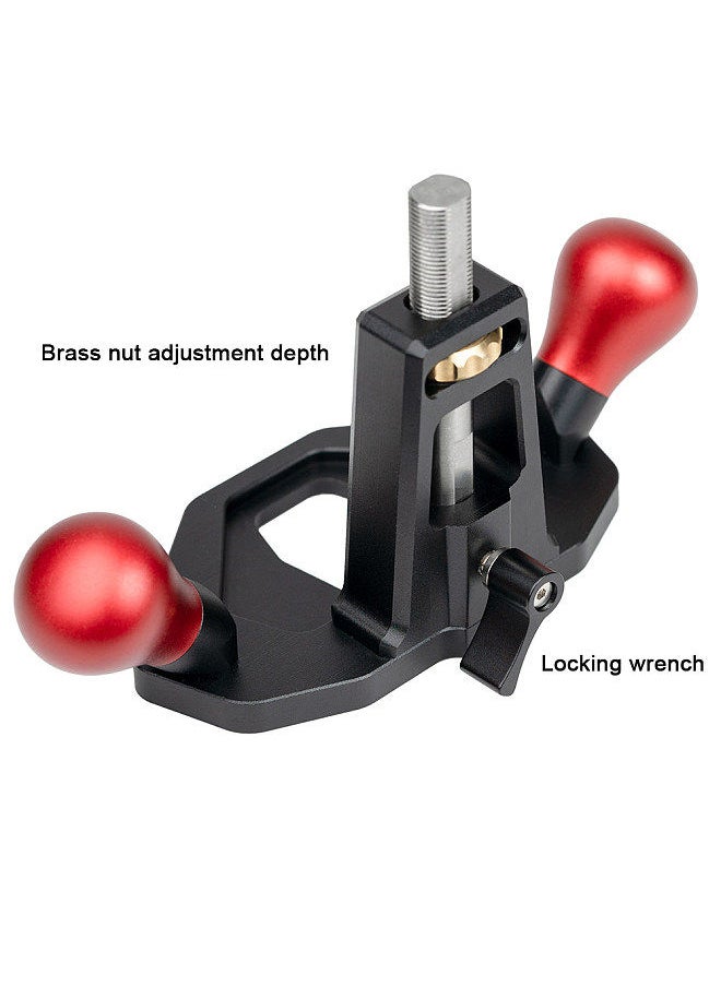 Woodworking Bottom Cleaning Planer Maching Anodized Processing Planer with Brass Nut Depth Adjustment Function