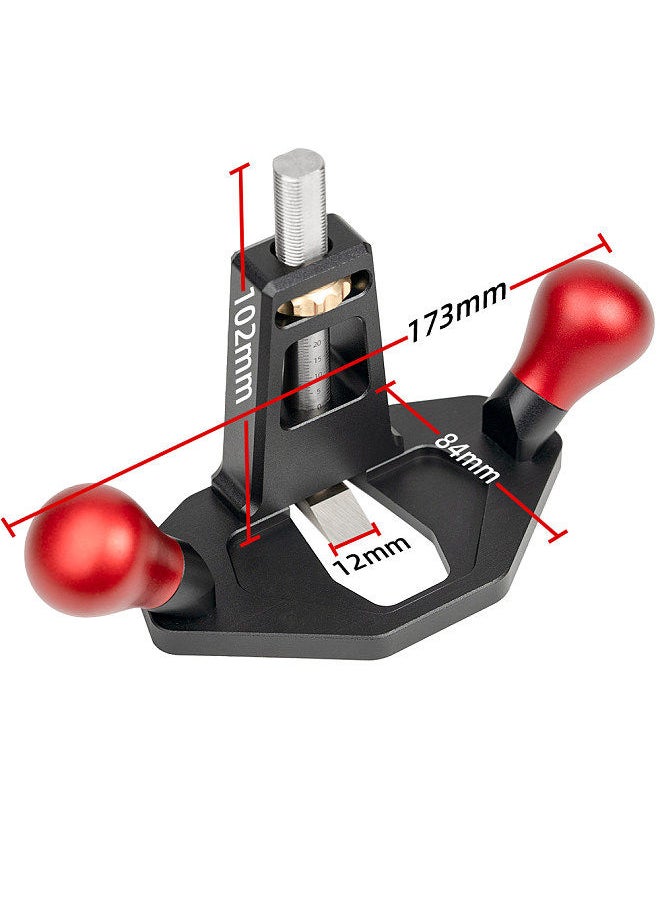 Woodworking Bottom Cleaning Planer Maching Anodized Processing Planer with Brass Nut Depth Adjustment Function