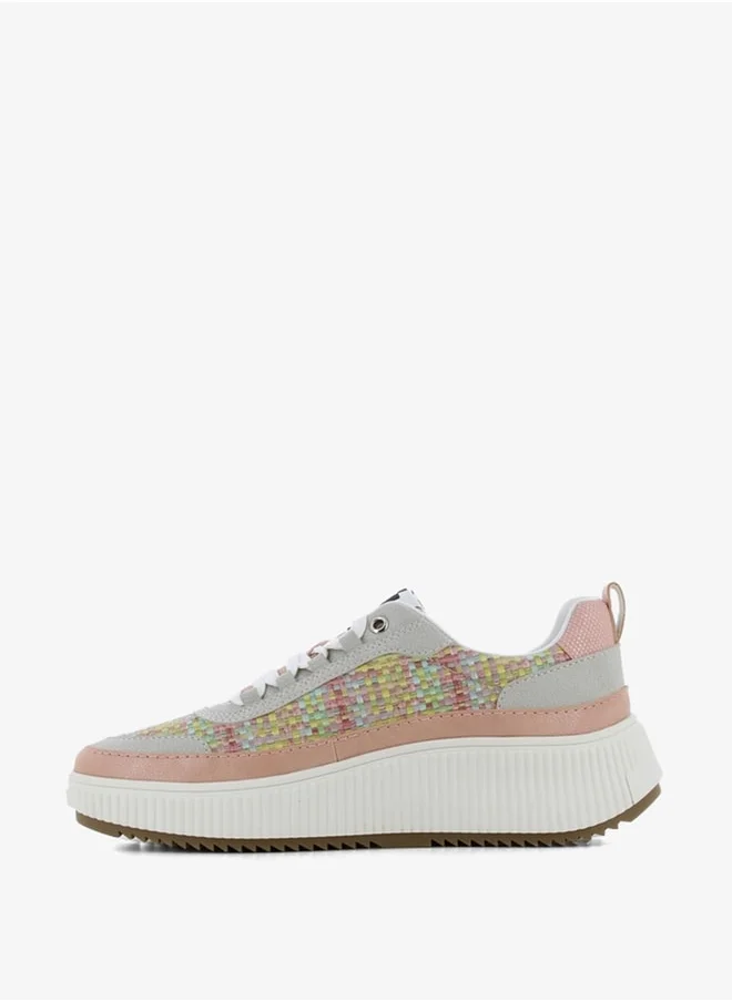 اس جي Women's Textured Lace-Up Sneakers