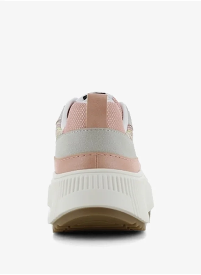 اس جي Women's Textured Lace-Up Sneakers