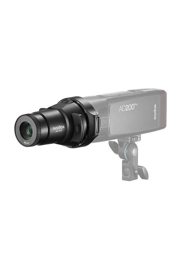 Godox - Godox AK-R21 Camera Flash Projector Set with 65mm Projection Lens + Mounting Adapter - Image 1