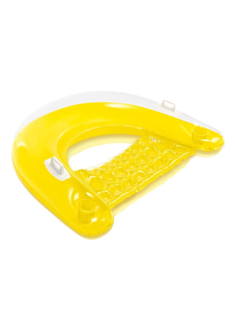 Swimming Pool Float, Inflatable Chair Mat for Adult, Adult Float, Water Hammock, Beach Water Chair Mat Orange  - Image 4
