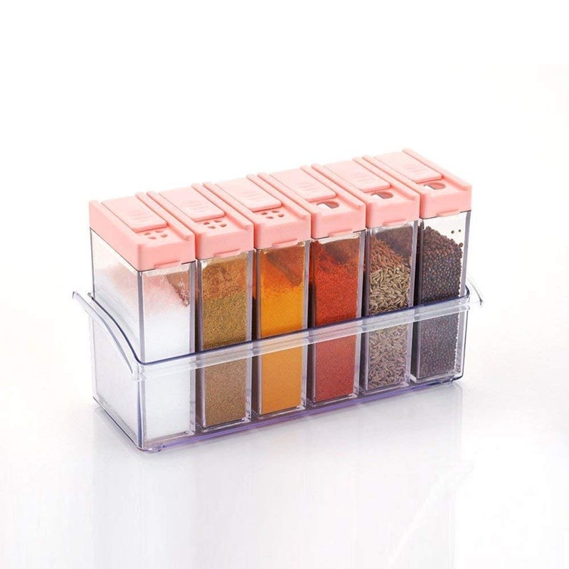Naivetev Spice Jar 6 Pcs Set, Cereal Dispenser Easy Flow Storage, Idle for Kitchen- Storage Box Container - Image 1